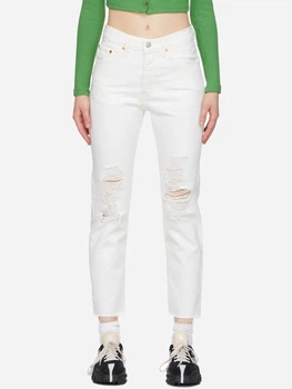 Джинсы Slim Fit женские Levi`s 501 Original Cropped 425933655 W26L28 Белые (1159786108)