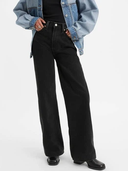 Джинси жіночі Levi`s Ribcage Wide-Leg H223 A6081-0001 25-32 Чорні (5401128250738)