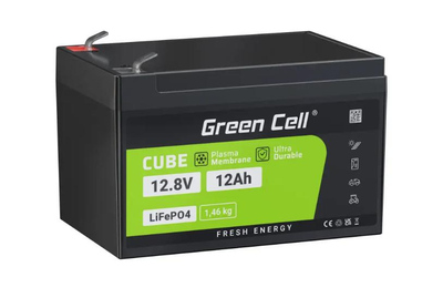 Аккумулятор GREEN CELL 12Ah 12.8V 153.6Wh литий-железо-фосфатный