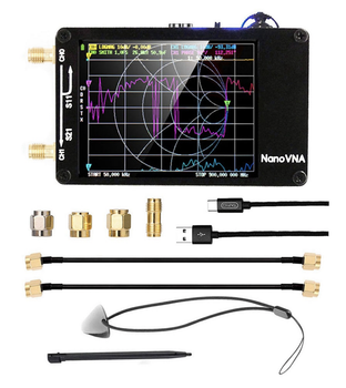 Широкополосный приемник NanoVNA-H v3.6, 10кГц-1,5ГГц SDR MF HF VHF UHF, HW, сенсорный экран 2,8"
