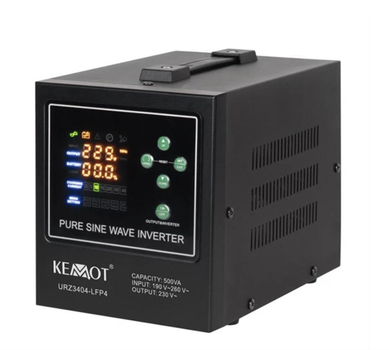Источник бесперебойного питания KEMOT PROsinus-500-LFP4 (ИБП) Kemot 300/500W 12v (Черный) URZ3404-LFP4 (LiFePo4)