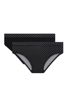 Трусики сліпи (2 шт) Dim D06W6 noir pois noir 34/36 черный