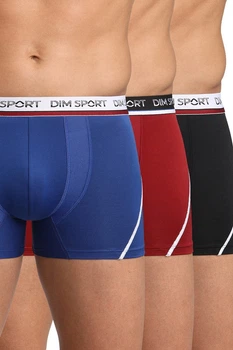 Трусы боксеры 3 шт DIM D08EW noir/bleu A9N XXL синий