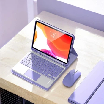 Чохол-клавіатура CaseFashion в комплекті з мишкою для iPad Air 13" М2 (2024) Purple