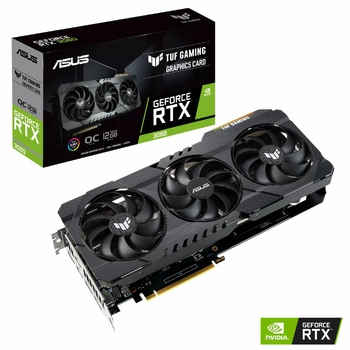 Видеокарта ASUS TUF Gaming GeForce RTX 3060 V2 OC Edition 12GB, 192-bit, HDMI 2.1/DP 1.4a, GDDR6, Ampere, DirectX 12 Ultimate, ARGB (TUF-RTX3060-O12G-V2-GAMING)