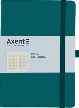 Нотатник Axent Partner Prime 145x210 мм 96 аркушів клітинка малахіт (8305-31-A) (4063276044624)