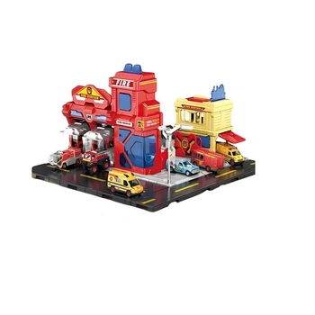 Игровой гараж SK 6602 с подсветкой и звуковыми эффектами, с машинками, в коробке