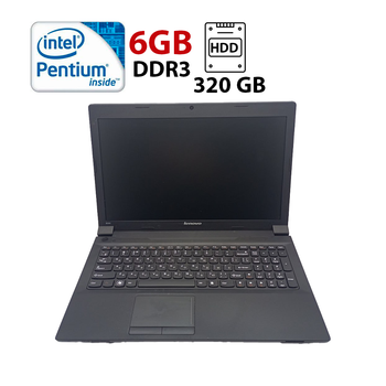 Ноутбук Lenovo B590 / 15.6" (1366x768) TN / Intel Pentium B960 (2 ядра по 2.2 GHz) / 6 GB DDR3 / 320 GB HDD / Intel HD Graphics / WebCam б/у