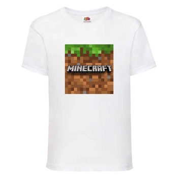 Футболка Майнкрафт дитяча (Minecraft-012) біла 104 см