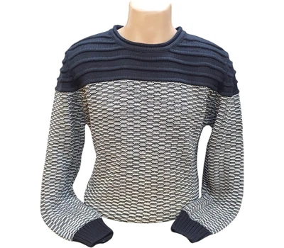 Чоловічий светр Bagarda 2XL Синьо-білий 50033