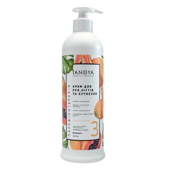 Крем для рук ногтей и кутикулы Tanoya Тропический коктейль Hand Nail and Cuticle Cream 500 мл