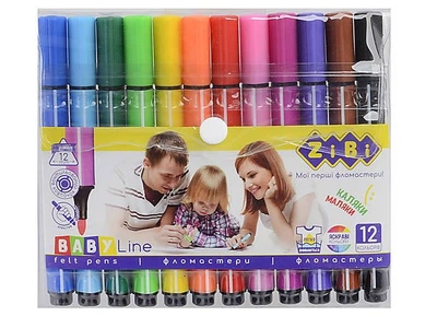 Фломастери JUMBO, BABY Line ZiBi (2807) Різні кольори