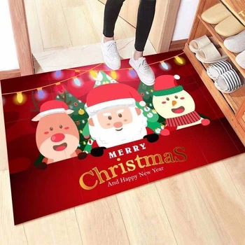 Декоративний новорічний килимок Cappone , З Різдвом та Новим Роком ! , 60x90 см