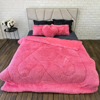 Всесезонна Ковдра Cappone Травка Хутро (плюшеве) 200X230см Яскраво