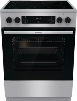 Плита Gorenje електрична склокерамічна, 71л, 60x60см, дисплей, програматор, нерж (GECS6C70XC)