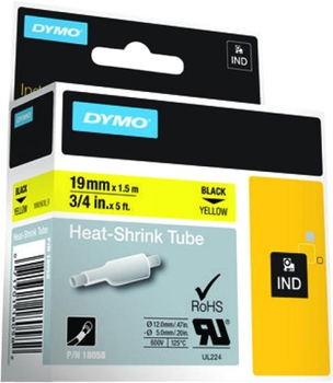 Rurka termokurczliwa Dymo RhinoPro Heat Shrink Tubing 19 mm x 1.5 m Black/Yellow (S0718340)