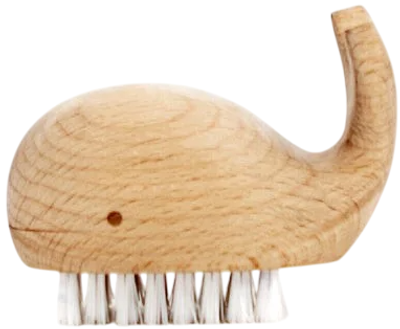 Щітка для нігтів Kikkerland Wooden Whale Nail Brush (0612615068551)