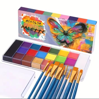 Набор Масляная краска Mekolor 20 цветов Painting Palette + 10 кистей