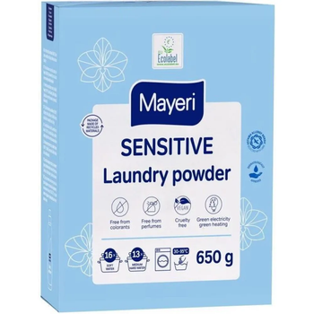Пральний порошок Mayeri Sensitive Color, 650 г (16 стирок)