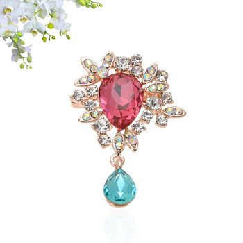 Брошка золотистого кольору з кристалами Swarovski Аrkos 39 мм