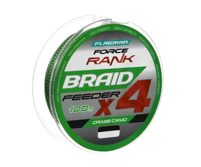 Шнур Flagman Force Rank Feeder Braid Х4 Grass Camo 100м 0.14мм (FRFB100-014)