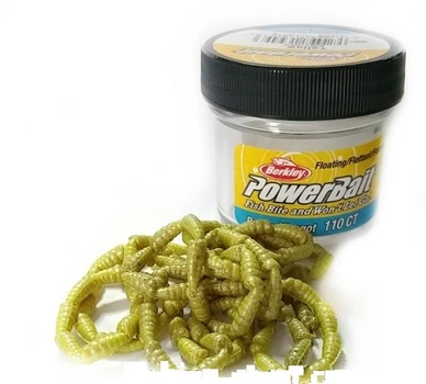 Приманка Berkley Gulp! Power Maggot Yellow (110 шт) (Опарыш Желтый)