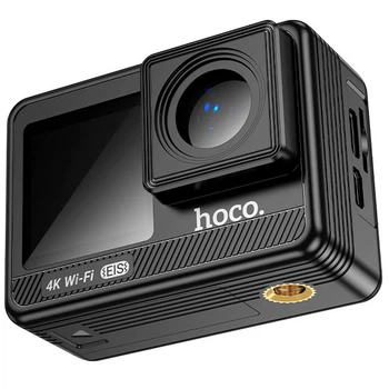 Екшн-камера Hoco DV102 Спортивна 2-дюймовий екран 4k, 120fps, wifi, 1200W, 3.7V, 900mAh Чорний