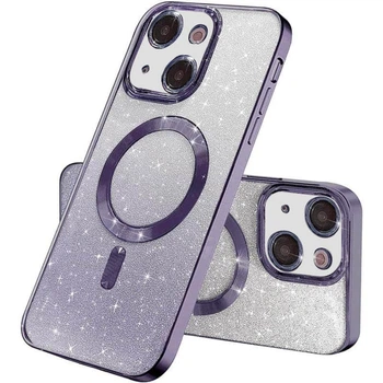 Противоударный чехол Cosmic CD Shiny Magnetic для Apple iPhone 15 темно-фиолетовый