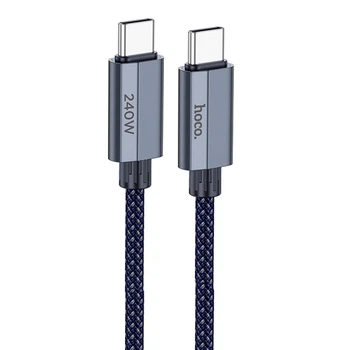 Кабель заряджання Hoco U134 Type-C to Type-C 240W 1.8М для швидкого заряджання телефону/смартфону Android/Samsung Синій