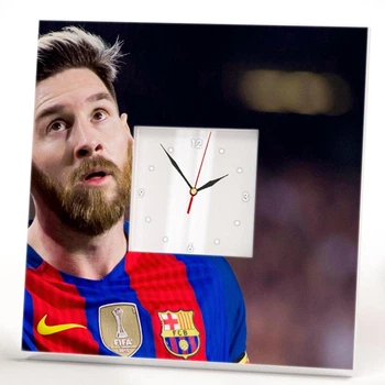 Авторские часы "Лионель Месси. Lionel Messi. Футбол" подарок для фанатов, украшение спорт клуба