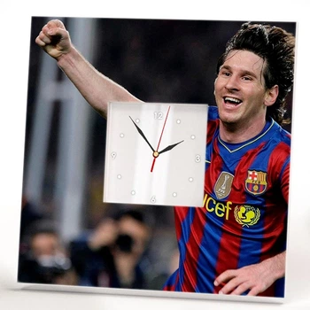 Часы с фото "Лионель Месси. Lionel Messi. Футбол. Барселона" украшение спальни, спорт клуба, подарок фанату