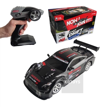 Игрушечная машинка для дрифта на радиоуправлении WHooSH Nissan GT-R 4WD / Ниссан ГТР на радиоуправлении дрифт (Graphite)