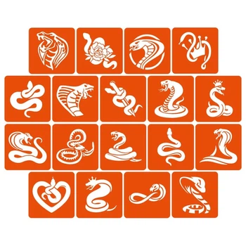 Набор Трафаретов Для Биотату "змеи" Snakes_5x5_18_1, 5х5 См 18 Простых Трафаретов (314347)