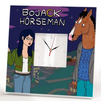 Стильные часы "Конь БоДжек. BoJack Horseman" украшение интерьера спальни, бара, кафе, для фаната