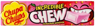 Цукерки жувальні Chupa Chups зі смаком полуниці, 45 г