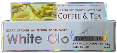 Зубная паста White Glo отбеливающая для любителей кофе и чая, 24г