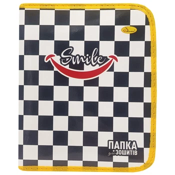 Папка для тетрадей на молнии "Smile Black and White" АП-1001-11