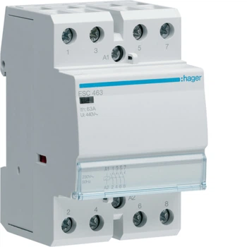 Контактор Hager ESC463 63A, 4НО, 230В