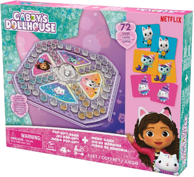 Zestaw gier planszowych Gabbys Dollhouse Memo And PopUp Game (0778988500859)