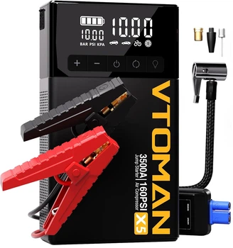 Автомобильное портативное устройство Vtoman Jump Starter X5 3500A с компрессором 160 PSI 59.2 Вт·ч (X5_Vtoman)