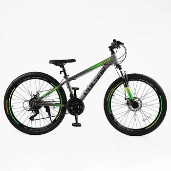 Велосипед Спортивный 26 дюймов Corso PULSAR PL-031 оборудование Shimano алюминиевая рама 13 дюймов 21 скорость. Multicolor (164800)