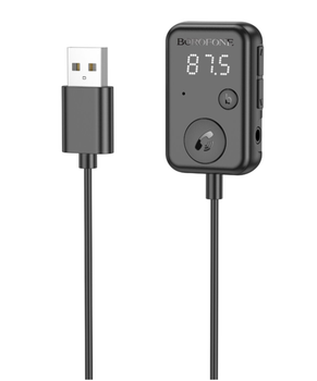 Bluetooth-ресивер BOROFONE BC49 June car USB AUX MicroSD чорний