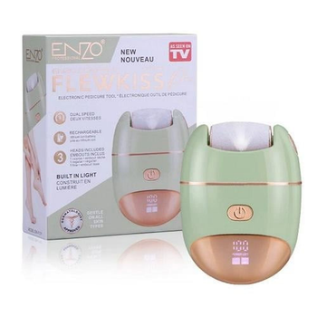 Зеленая электрическая пемза для ног Flewkiss pro Enzo EN-7101.