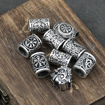 Аксессуары (бусины) для дредов и бороды в скандинавском стиле [VIK0840/9pcs] Vikings