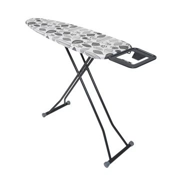 Дошка для прасування 110*33 см Eurohome ALPINE PLUS цільнометалева з розеткою, листя сіре (EH11033MPL-3)