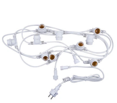 Гірлянда для вулиці під лампочки Feron CL50-8 "Белт-лайт" (Belt-light) 230 V 10*Е27 5 м white (Niz16017)