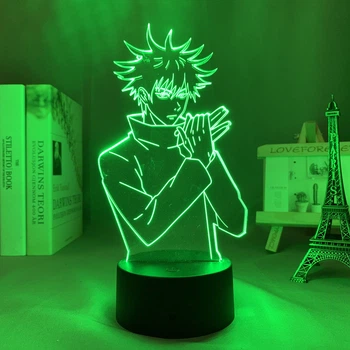 Светильник с 3D эффектом led лампа Мегуми Фушигаро из аниме Магическая Битва Jujutsu Kaisen ночник (100197.10)