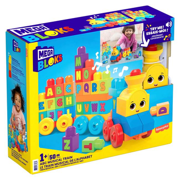 Конструктор Mega Bloks Музичний паровозик 50 деталей (FWK22) від 1 року