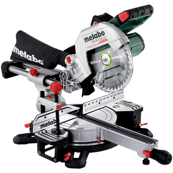 Аккумуляторная бесщеточная торцовочная пила Metabo KGS 18 LTX BL 216 18V 2x5.2Ah LiPOWER с протяжкой (614216650)