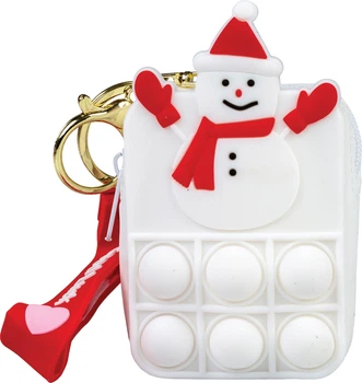 Кошелек Christmas Centrum 80277 силиконовый Снеговик pop-it (2000998484262)